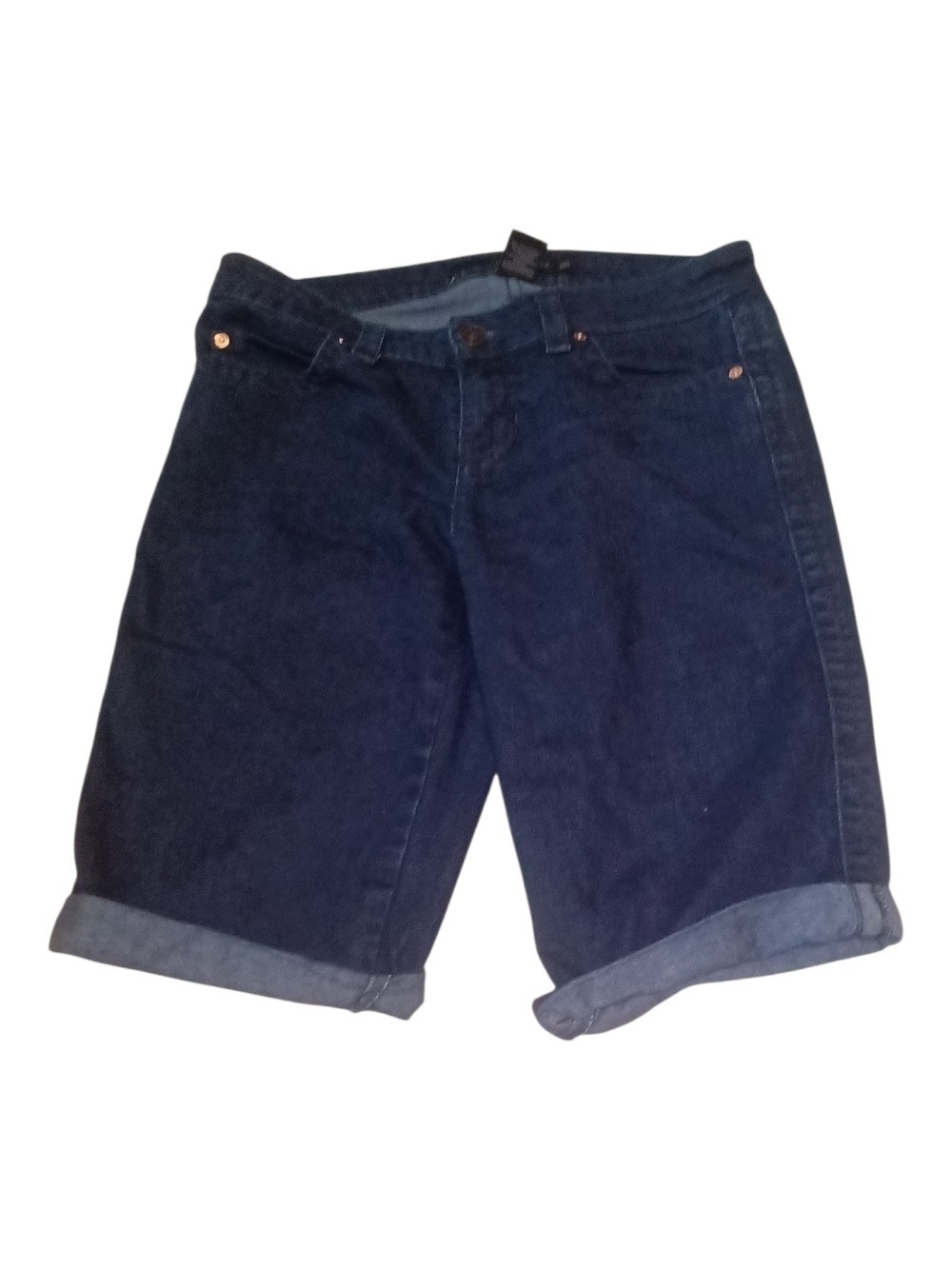Calvin Klein Dark Navy Denim Cuffed Short - 28/6